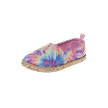 Imagem de JOSMO Tênis feminino de cano baixo - Espadrille Low Tops Casual (5-10 tamanhos infantis), Tie Dye, 19