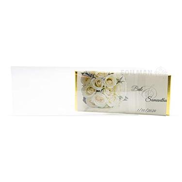 Imagem de Envelopes de plástico transparente com fita adesiva 6 x 14 cm para barra Hershey pacote com 100