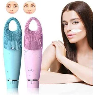 Imagem de Escova Limpeza Facial Massageador Anti-acne Esfoliante - Teruma, AZUL
