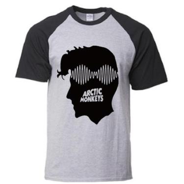 Imagem de Camiseta Arctic Monkeys Alex Turner - Alternativo basico, Cinza-Preto 
