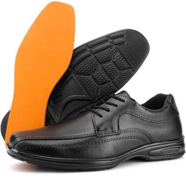 Imagem de Sapato Social Couro Confortável Masculino Preto Marrom - WSHOES, Preto