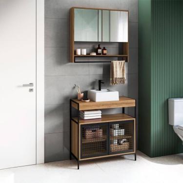 Imagem de Conjunto Para Banheiro 3 Peças Com Cuba P103841c Mell Pp Milani Store Mell