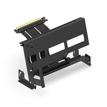 Imagem de EZDIY-FAB Suporte de placa gráfica PCIe 4.0 GPU suporte de montagem multi-ângulo, kit de suporte VGA para placa de vídeo com PCIe 4.0 X16 Geração 4 17 cm/6.69 polegadas Cabo Riser - Preto