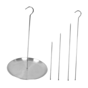 Imagem de SiaBiced Suporte para fritadeira de peru em aço inoxidável, espeto vertical e cabide para fritura profunda de aves
