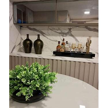 Imagem de Bandeja Preta Vidro Decoração Casa Luxo 50x25