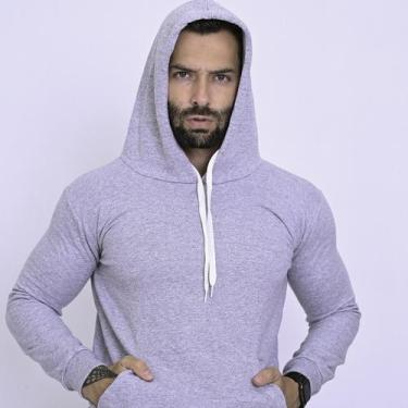 Imagem de Moletom Masculino E Feminino Canguru Unissex Liso Com Capuz - HUGO JOB