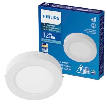 Imagem de Painel Plafon Led Philips de sobrepor redondo 12W luz branca neutra (4000K) bivolt (100-240V)