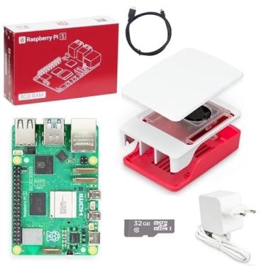 Imagem de Kit Raspberry Pi 5 Pi5 B 8gb Fonte Case Sd32gb