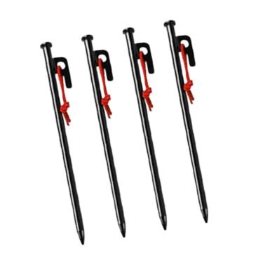 Imagem de YIJU 4x tendas estacas estacas de terra fáceis de instalar portátil tenda pesada picos de barraca pinos para acampamento de jardim pátio pátio quintal, 20 Cm