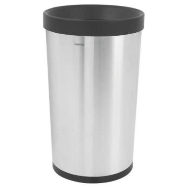 Imagem de Lixeira Tramontina Molise Aço Inox Acetinado sem Tampa 50 Litros