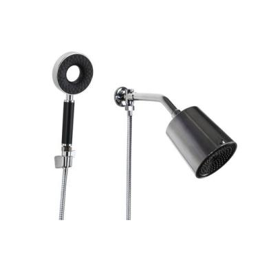 Imagem de Ducha Redonda em ABS com Desviador e Ducha Manual 3 Jatos - AMG Metais