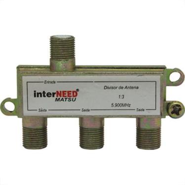 Imagem de Interneed Divisor Cabo Coaxial  3X75 - Kit C/10 Pc