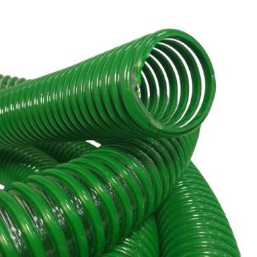 Imagem de Rolo de 15 Metros de Mangueira de Sucção Verde Leve Transparente 1.1/2