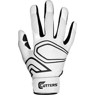 Imagem de Luvas de beisebol Cutters para jovens, White/Black, Small