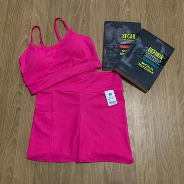 Imagem de Conjunto inathan short com bolso - Sem marca, Rosa, Unico do 36 ao 42