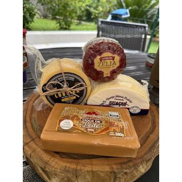 Imagem de Kit Canastra Merendeiro Zero Lactose 300g + Queijo Minas Padrão 400g + Doce de Leite 380g + Goiabada Zélia 300g – Tradição e Sabor para Degustação e Harmonização