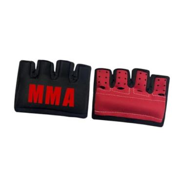 Imagem de UGPLM MMA Gel Boxing Luvas Protetores Sweat Absorved Lightweight Gifting Luvas de luta adultos para Sanda Karate Muay Thai luta, Vermelho