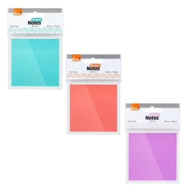 Imagem de Kit 03 Blocos de Notas Smart Notes 50 Folhas 76mm x 76mm - BRW