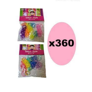 Imagem de 360 Xuxinhas Elásticos De Silicone Colorida Com Bolinha