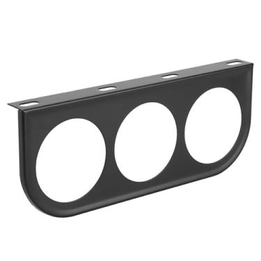 Imagem de Suporte de montagem de metro, 52 mm/2 pol. 3 furos painel de instrumentos triplos suporte de montagem medidor de painel de carro suporte de ferro (preto)
