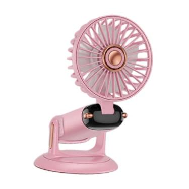 Imagem de WeiLaiKeQi Ventilador do ventilador de mão, ventilador de refrigeração pequeno 5 Ajuste a velocidade do vento, Rosa