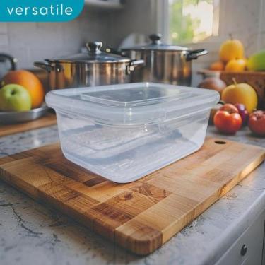 Imagem de 10 potes de plástico marmita 800ml fitness com travas herméticas - ver