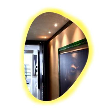 Imagem de Espelho Moderno Orgânico 51cm Banheiro Sala Decorativo C/Led - V.A Dec
