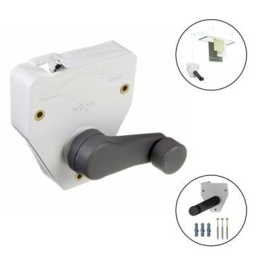 Imagem de Manivela Elevador Para Varal De Roupas Lavanderia Cor Branco Powemax 1