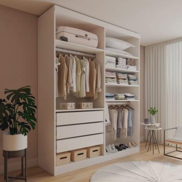Imagem de Closet Casal sem Portas 3 Gavetas Roma