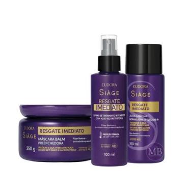 Imagem de Combo Reconstrução Máscara Capilar Água Lamelar e Spray Leave-in Resga