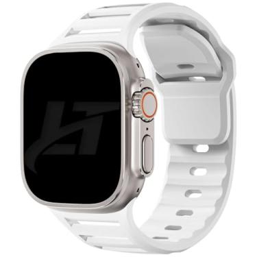 Imagem de Pulseira AirFlow LTimports compativel com Apple Watch Ultra 2 49mm, Watch 46mm S10, Watch 45mm S9/8/7, Watch 44mm S6/5/4/SE, Apple Watch 42mm S3/2/1 (LT-Branco)
