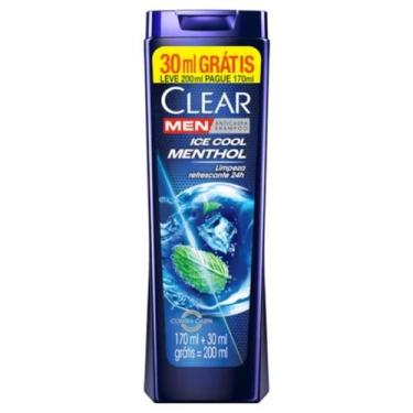 Imagem de Clear Men Shampoo Anticaspa Ice Cool Menthol 170ml + 30ml