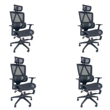 Imagem de Oficial Webshop - Kit 4 Cadeiras de Escritório Presidente Executiva Oficial Titan Preto