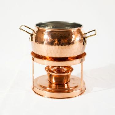 Imagem de Conjunto para Fondue Rechaud em Cobre Puro Artesanal 500ml