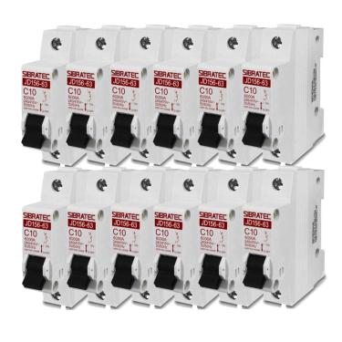 Imagem de Kit 12 Disjuntores Monopolar Sibratec