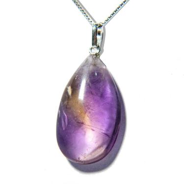 Imagem de Colar Gota Pedra Ametrino Pino Prata 950