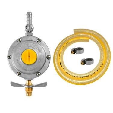 Imagem de Kit Instalação Gás Registro Aliança 2kg Mangueira Multi 2,5m - Renogás