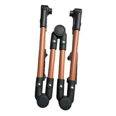 Imagem de Bothyi Carrinho de acampamento ao ar livre com alça dobrável, carrinho de praia dobrável, acessórios ajustáveis, peça de reposição removível, Marrom