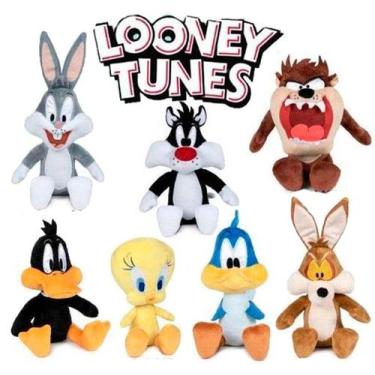 Imagem de Kit Pelúcia Looney Tunes Taz, Frajola, Patolino E Piu Piu - POIT&POIT