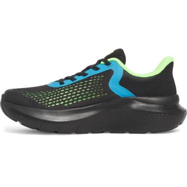 Imagem de Under Armour Tênis masculino pré-escolar Rogue 4 de renda alternativa, (003) Preto/Verde/Hyper Green, 10.5 Toddler