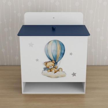 Imagem de Porta Fralda Kit Higiene MDF Quarto Infantil Urso Balão - Neném na Nuv