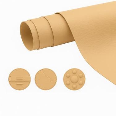 Imagem de Reparo Couro Adesivo Moto Móveis Carro Sofa Autocolante Bege - Novo Sé