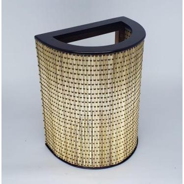 Imagem de Arandela De Parede Rustica Meia Lua Em Madeira Interna - Cl Decorações