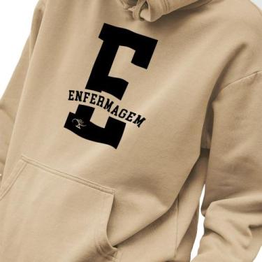 Imagem de Blusa Moletom Masculino Estampado Enfermagem em Algodão Fio 30.1 Pente