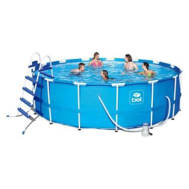 Imagem de Piscina Armação 16000LTS Filtro 110V + Lona 4,88m e Escada 1,22m 51040