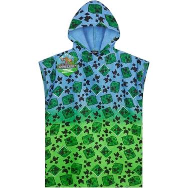 Imagem de Minecraft Toalha de banho com capuz para crianças e adolescentes toalha de praia absorvente (multi, 6-9 anos)