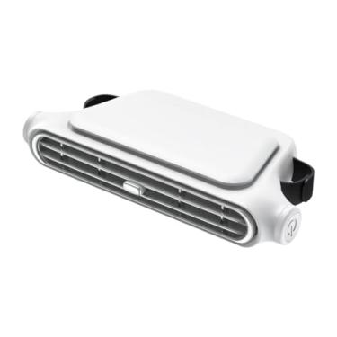 Imagem de Kuntesetty Ventilador de assento de carro para banco traseiro, recarregável, caminhões, camping, trailer, veículo para dirigir, verão, SUV, pessoal, 3, Branco