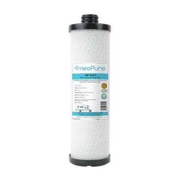 Imagem de Filtro de água de reposição WaterPur™ KW1 RV da Neo-Pure NP-KW1 – Bloco de carbono de 25,4 cm para carcaças RCS/FR1 em campistas, barcos e trailers Forest River – Reduz CTO, VOCs