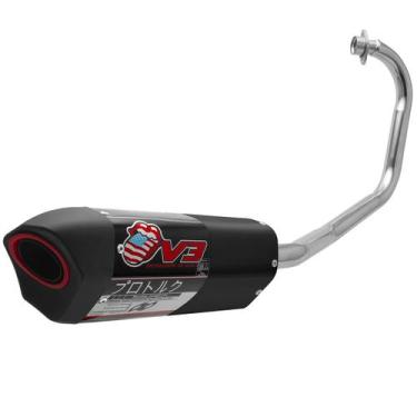 Imagem de Escapamento Esportivo Alumínio Pro Tork V3 YBR 125 2000 Até 2008, ALUM