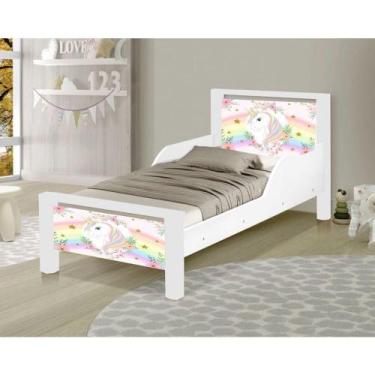 Imagem de Mini Cama de Criança Infantil Adesivada o Unicórnio - BOTTE DECOR, Bra